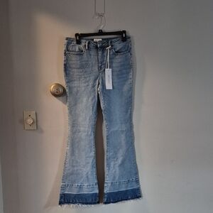 Driftwood Flare Women's Wyatt Raw released hem denim jeans 28 NWT